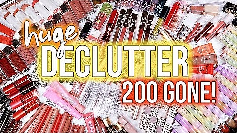 Huge Lipstick & Lipgloss Declutter 2025 🤯 200 GONE!!