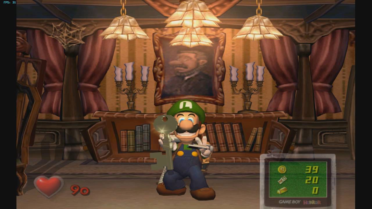 Luigi's Mansion: First-Person Optimized & HD Textures, Wii Dolphin