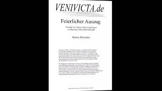 Feierlicher Auszug, Postlude for 4 Brass Players and Organ, by Martin Heinrichs