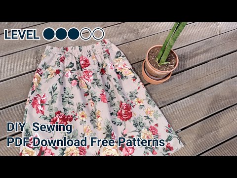 미돌남-(무료패턴 Free Patterns) 주머니 2단 스커트 치마 옷만들기 / Making clothes skirt for womans / 服作り 手作教學