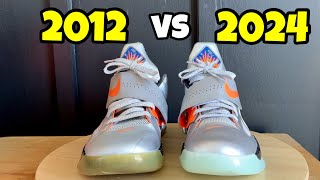 Nike KD 4 Galaxy Comparison 2012 vs 2024