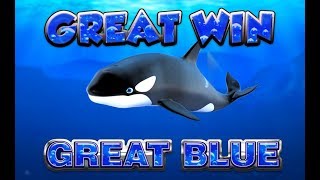 BIG WIN!!!! Great Blue - Casino Games - bonus round (Casino Slots) From Live Stream screenshot 2