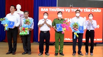 Tân Châu: Lễ trao Quyết định công tác cán bộ và nghỉ hưu
