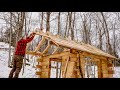 Timber Frame and Off Grid Log Workshop, Rafters and Roof Boards