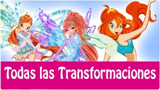 Winx Club - Todas Las Transformaciónes de Bloom! Español Latino - YouTube