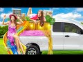Twins Built a Bunk Bed in a Pickup! Rich vs Broke