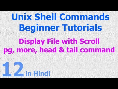 12 - Unix | Linux Shell - Display File - PG | More | Head | Tail Commands