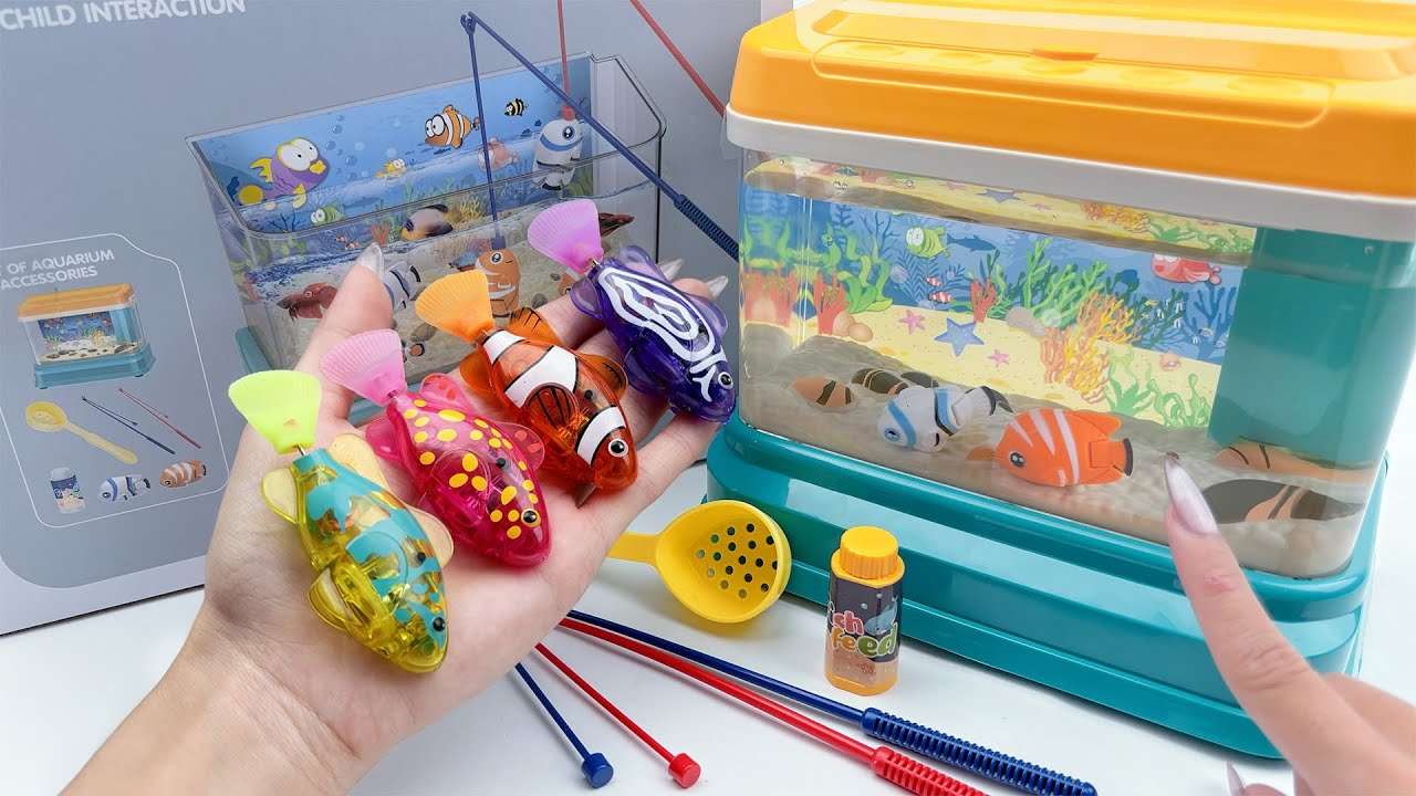 Ultimate Zuru Robo Alive Aquarium Playset🐬🐠리얼 낚시 수족관 장난감 언박싱 | Pinat Toys ASMR