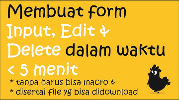 Excel - 4 langkah membuat form database dalam waktu kurang dari 5 menit