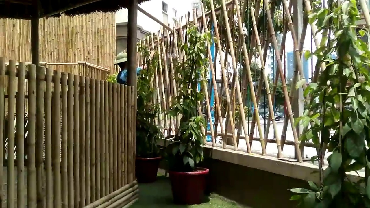 cách làm gian hoa ,hàng rào tre đơn gian tự làm được - YouTube