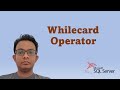 How to Write Whilcards Operator in SQL Server