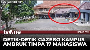 Detik-detik Gazebo di Kampus Unsil Ambruk dan Timpa 17 Mahasiswa Terekam CCTV | tvOne