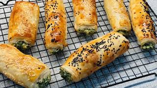 Puff Pastry With Spinach and Cheese | Puff Pastry Rolls  | Taste Assured