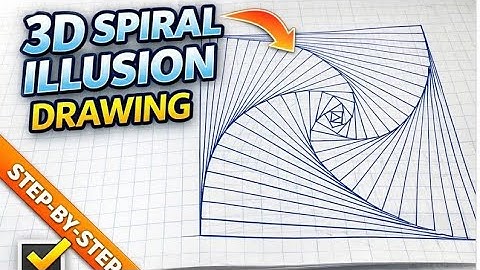 How to Draw a Stunning 3D Spiral Illusion with Straight Lines