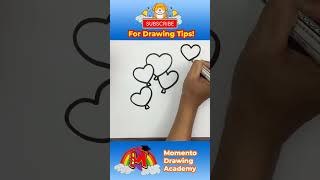 How To Draw Valentine Day Balloons step by step #simpledrawing #Valentine #VantineDay #shorts