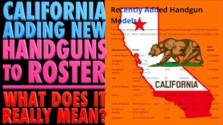 California Adding Guns to Roster...What Does It Really Mean? (Good News?)