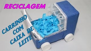 Carrinho com caixa de leite ( how to make) Sandra Nunes