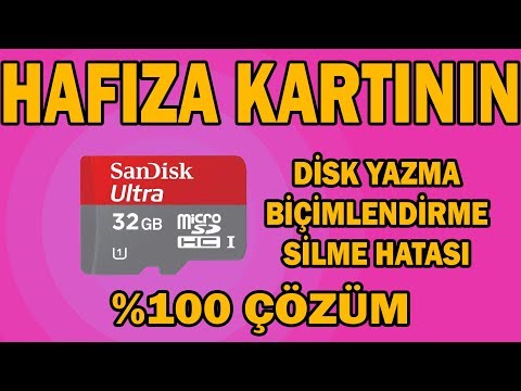 Hafıza Kartı Disk Yazma Koruma Hatası (BİÇİMLENDİRME HATASI) %100 ÇÖZÜM