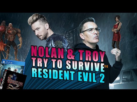 Nolan North and Troy Baker try to Survive Resident Evil 2