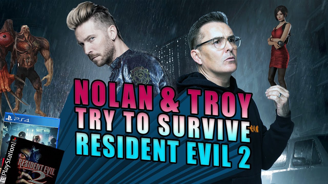 Nolan North and Troy Baker try to Survive Resident Evil 2