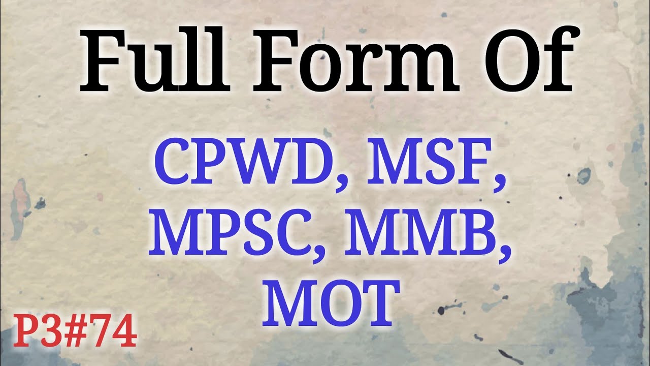 Full Form Of Cpwd Full Form Of Cpwd