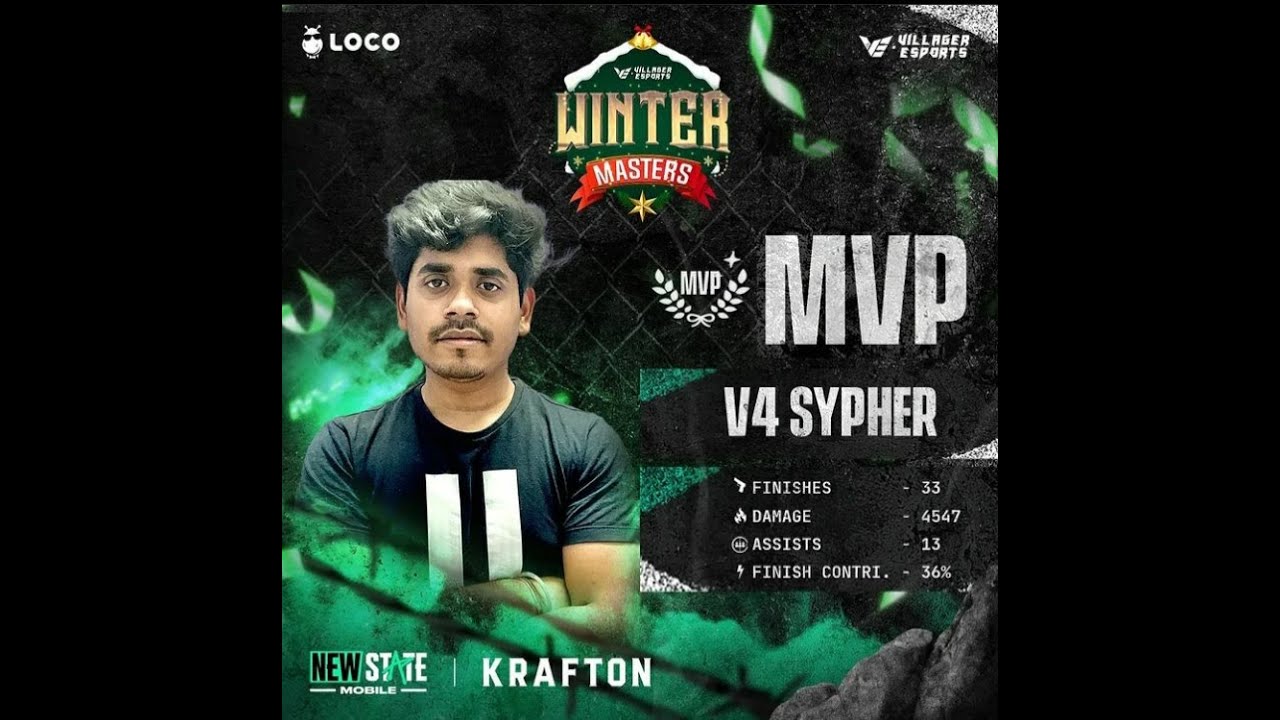 VILLAGER ESPORT WINTER MASTER 2022 FRAG TEASER - 1 | NEW STATE MOBILE