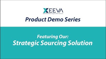 Sourcing Product Solution Demo - Powered by Xeeva