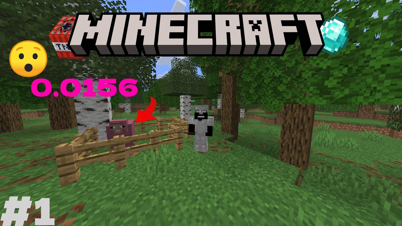 Minecraft #1 Löysin pinkin lampaan!! (ekat timut)