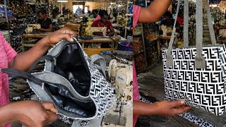 #Diy double zipper compartment tote bag. | Beginners guide/sticking tutorial