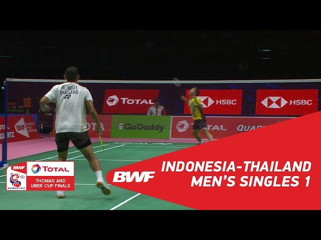 Thomas Cup | MS1 | Anthony Sinisuka GINTING (INA) vs Khosit PHETPRADAB (THA) | BWF 2018 class=