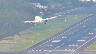 SKILLED BRAATHENS PILOT A320 LANDING at Madeira Airport