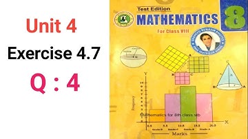 #Maths Class 8 | Unit 4 | Exercise 4.7 | Q 4 | Sindh Textbook board
