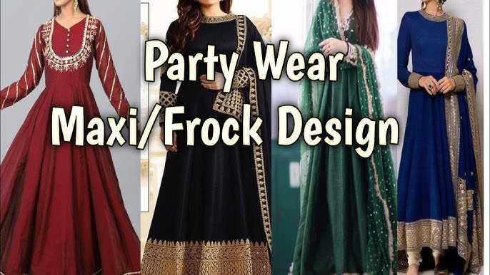 Simple But Stylish Katan Silk Frock/Maxi Designs For Wedding