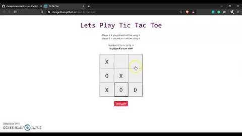 Tic Tac Toe developed using ReactJS