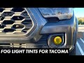 Install tint fog light vinyl for tacoma
