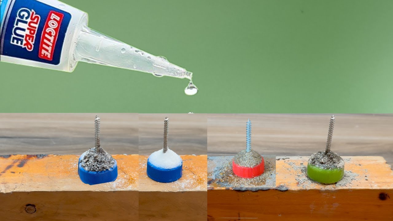 sam home diy project, super glue and baking soda or other materials adhesion and hardness testing.