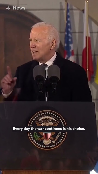 ‘Putin could end the war with a word’, US president Joe Biden says