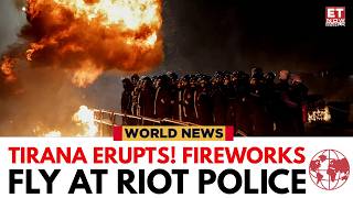 Tirana Erupts as Anti-Government Protesters Launch Fireworks and Rockets Toward Riot Police