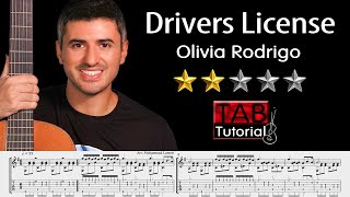 Drivers License by Olivia Rodrigo | Classical Guitar Tutorial + Sheet & Tab