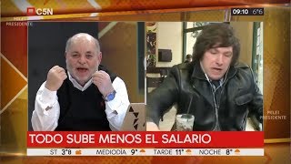 Javier Milei abandona un móvil de C5N: "A mí no me llamaron para esta mierda"- 31/08/18