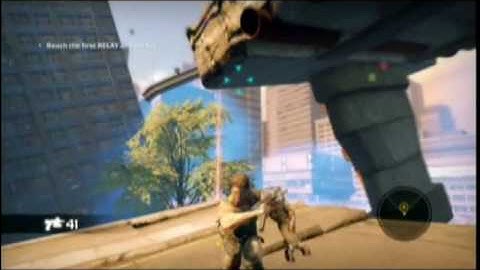 Bionic Commando Walkthrough - Act 1 - Ascension City Downtown 2