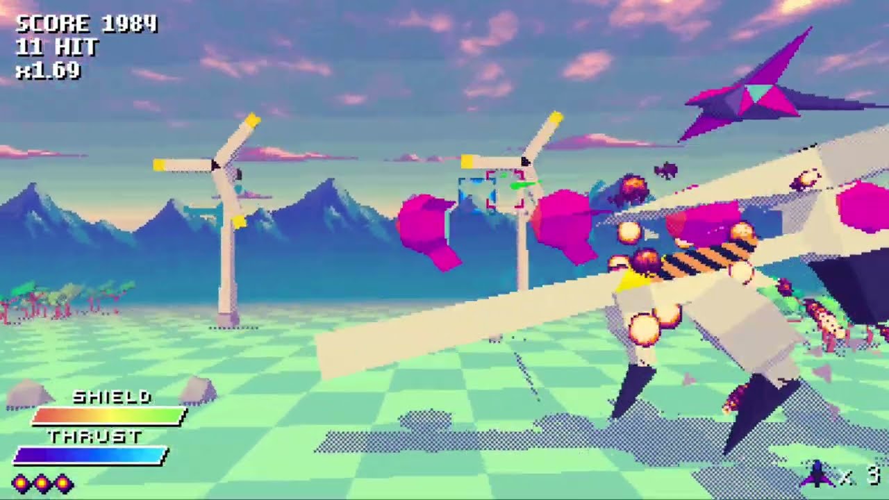 Ex-Zodiac Demo ver 0.54 - Stage1 SCORE 86535 Rank A Gameplay