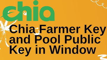 How To Find Chia Farmer Key  and  Pool Public Key  in Window The Easiest Way  for Chia POOL