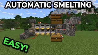 EASIEST 1.20 SUPER SMELTER TUTORIAL in Minecraft Bedrock (MCPE/Xbox/PS/Switch/PC)