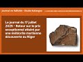 Le Journal Du 17 Juillet 2025 Retour Sur Le Prix Exceptionnel Atteint Par Une Météorite Le Journal Du 17 Juillet 2025 Retour Sur Le Prix Exceptionnel Atteint Par Une Météorite