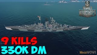 World of WarShips | Tirpitz | 9 KILLS | 330K Damage - Replay Gameplay 4K 60 fps