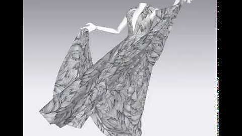 Marvelous Designer / Clo3D wind simulation animation on silk chiffon cloth
