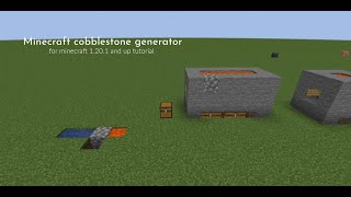 how to make a cobblestone generator in Minecraft (1.20.1)