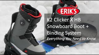 K2 Attacchi da Snowboard Mens CLICKER X HB Black 2021