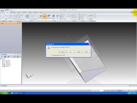 Solid Edge Tutorial Extrude and Cut